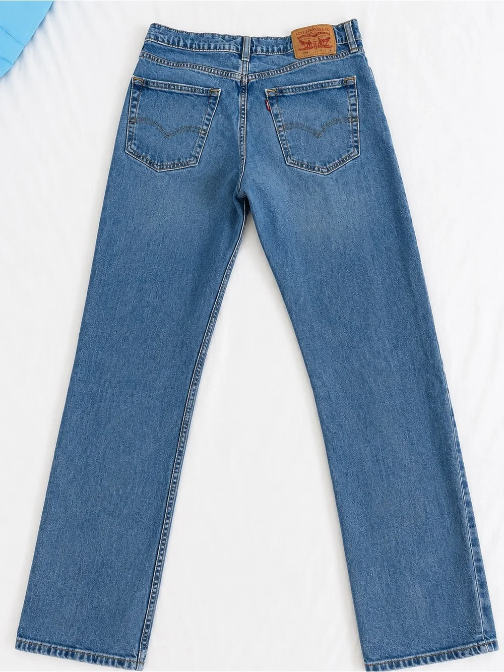 Levi's 514 Straight Fit Jeans Men's 32x32 Light Wash Blue Denim Classic Casual